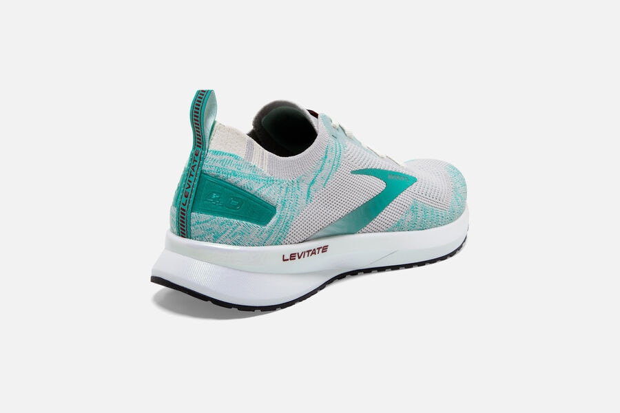 Brooks Levitate 4 Road Loopschoenen Dames - Grijs/Turquoise - 571826FEA